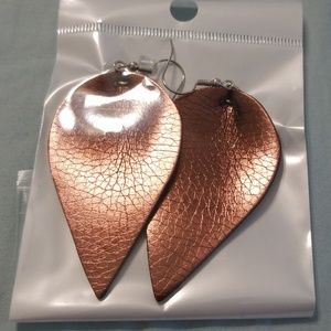 Faux leather earrings